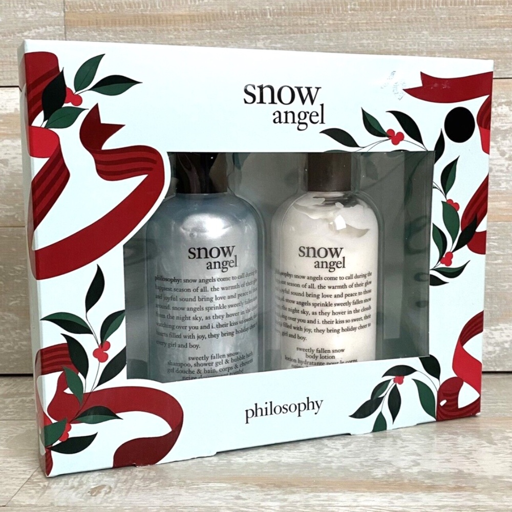 Philosophy Snow Angel Gift Set Sweetly Fallen Snow 8oz Body Lotion Shower Gel